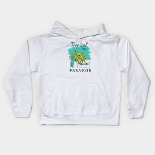 Tropical summer Hawaii beach Kids Hoodie